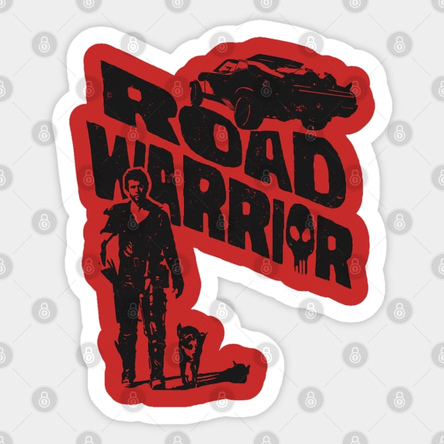 Mad max the road warrior with his dog Sticker by DaveLeonardo